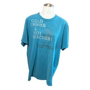 Size XL blue T-Shirt cold drinks hot beaches American Eagle